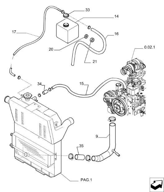 87548668 - Патрубок системы охлаждения